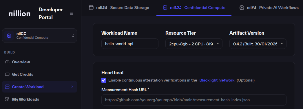 nilCC Heartbeat toggle